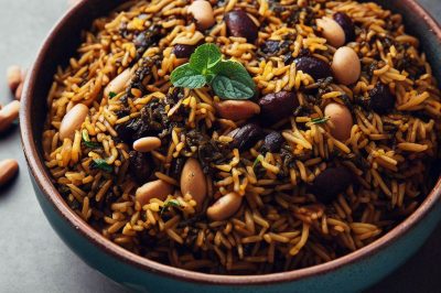 Vegan Persian Style Loobia Polo