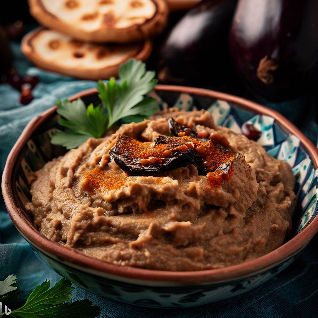 Vegan Persian Style Mirza Ghasemi (Smoked Eggplant Dip)