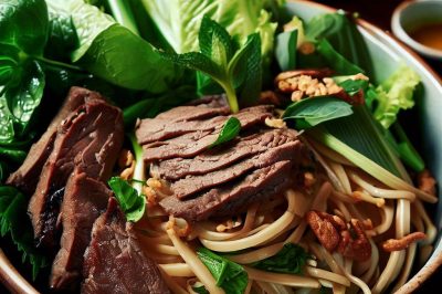Vietnamese Style Bun Bo Nam Bo (Beef Noodle Salad)