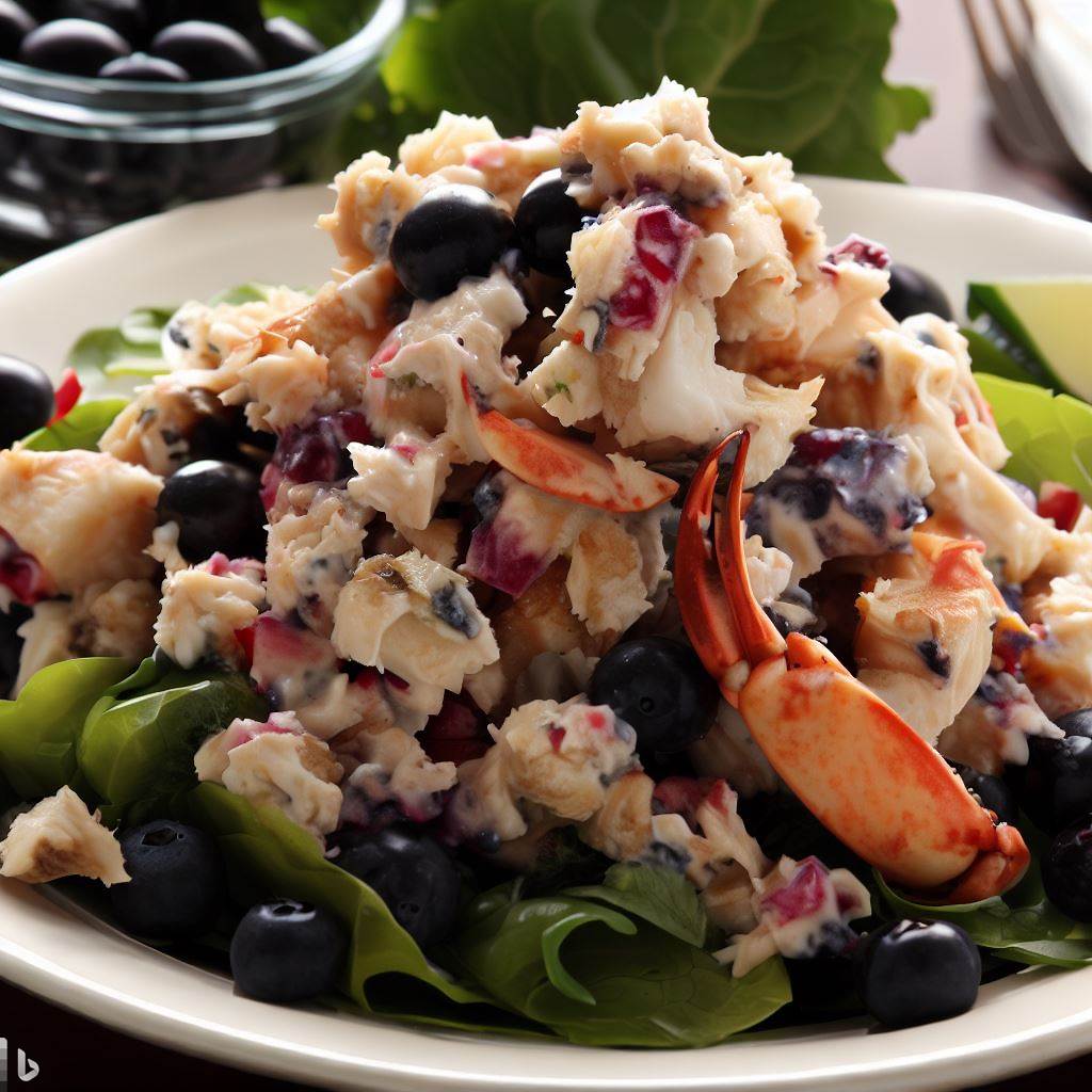 Waldorf Crab and Blueberry Salad