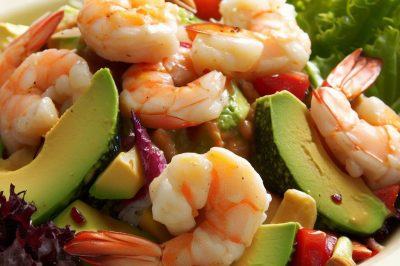 Waldorf Shrimp and Avocado Salad