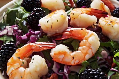 Waldorf Shrimp and Blackberry Salad