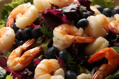 Waldorf Shrimp and Blueberry Salad