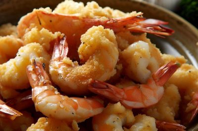 Welsh Fried Shrimp with Garlic Butter