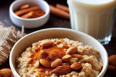 Chai Spiced Oatmeal with Almond Milk