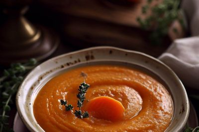 Cream of Carrot and Thyme Soup