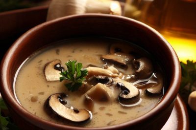 Cream of Mushroom and Garlic Soup