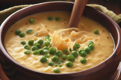 Cream of Pea and Cheddar Soup
