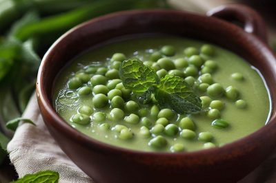 Cream of Pea and Mint Soup