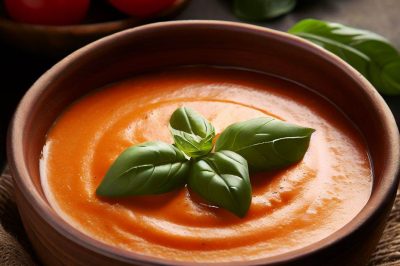 Cream of Tomato and Basil Soup