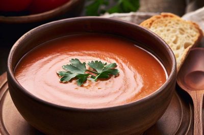 Creamy Tomato and Wine Soup (Oil-Free)