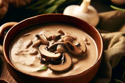 Creamy Vegan Mushroom and Garlic Soup