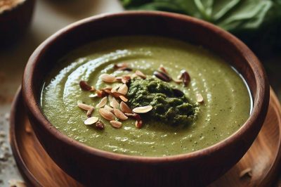 Creamy Vegan Spinach and Nutmeg Soup