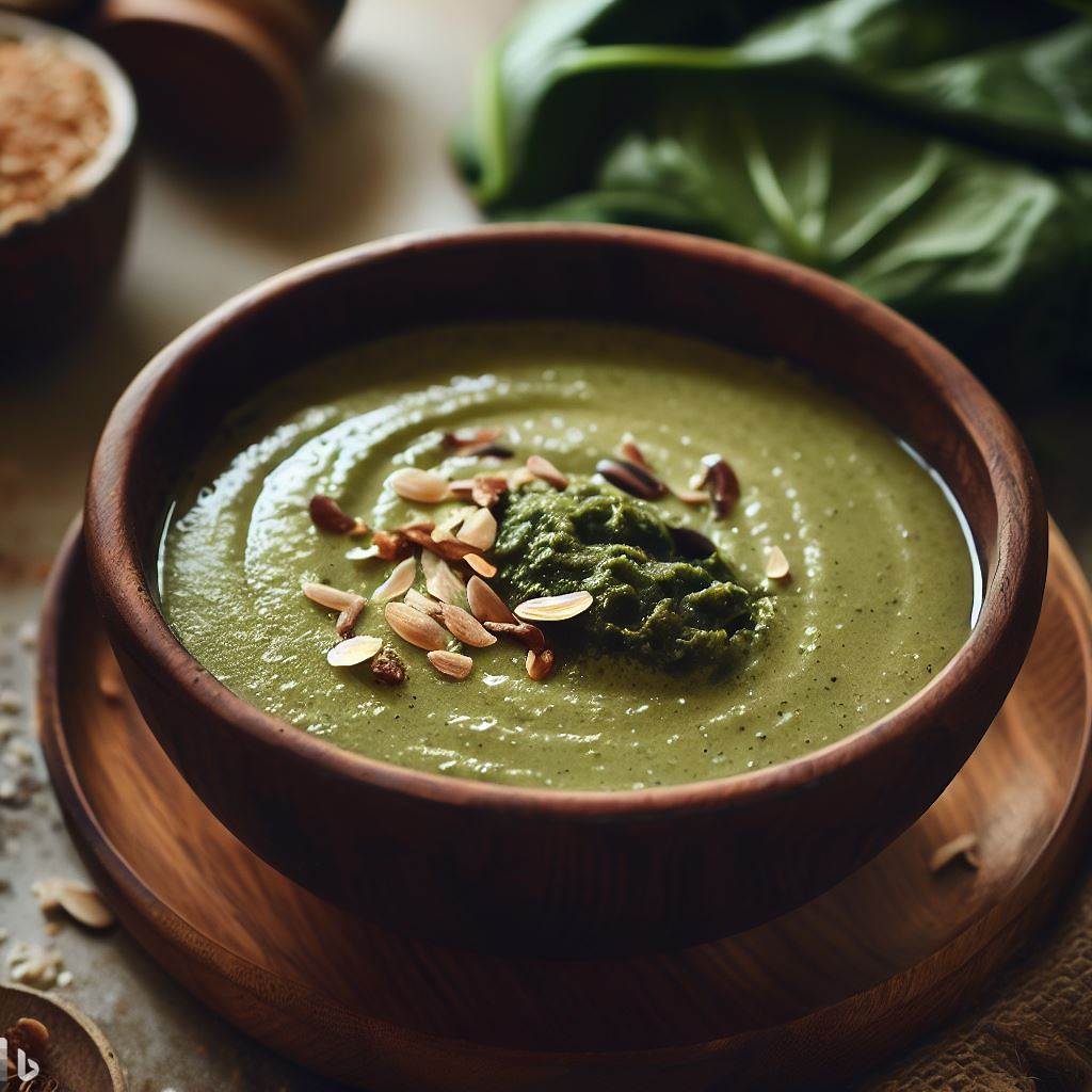 Creamy Vegan Spinach and Nutmeg Soup