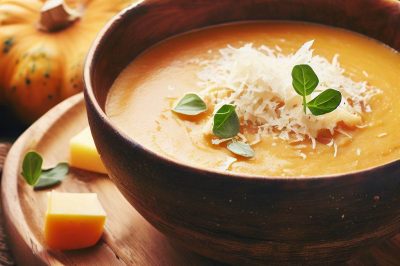 Creamy Vegan Squash and Parmesan Soup