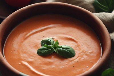 Creamy Vegan Tomato and Basil Soup