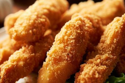 Crispy Fried Chicken Fingers with Breadcrumbs