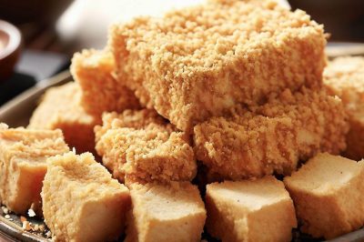 Crispy Fried Tofu with Breadcrumbs