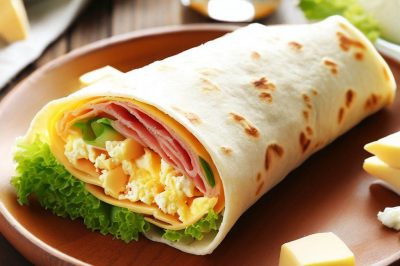 Ham, Egg, and Cheese Breakfast Wrap