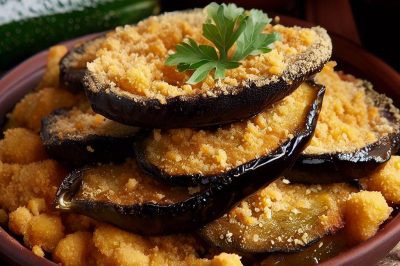Fried Eggplant with Cornmeal