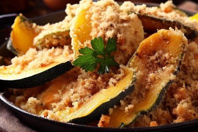 Fried Squash with Breadcrumbs