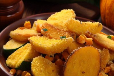 Fried Squash with Cornmeal