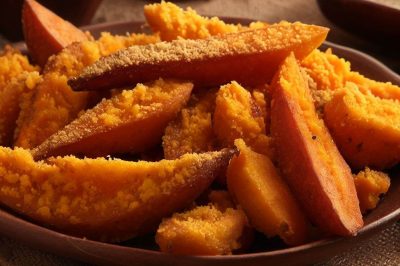 Fried Yams with Cornmeal