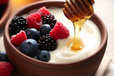 Greek Yogurt with Honey and Mixed Berries