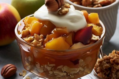Honey, Fruit Compote, and Mixed Nuts Yogurt