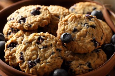 Low Sugar or Sugar Free Blueberry Cookies