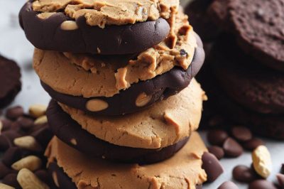 Low Sugar or Sugar Free Peanut Butter and Chocolate Cookies