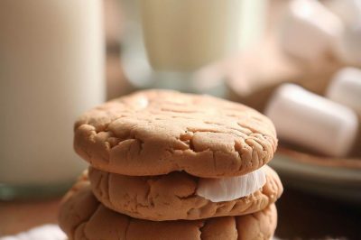 Low Sugar or Sugar Free Peanut Butter and Marshmallow Cookies