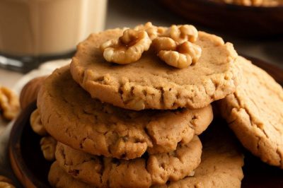 Low Sugar or Sugar Free Peanut Butter and Walnut Cookies