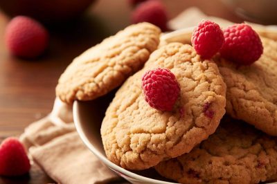 Low Sugar or Sugar Free Raspberry Cookies