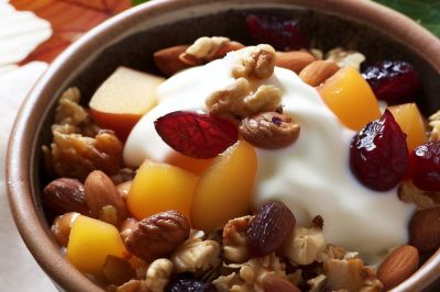 Maple Fruit Compote and Mixed Nuts Yogurt
