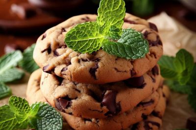 Mint Chocolate Chip Cookies