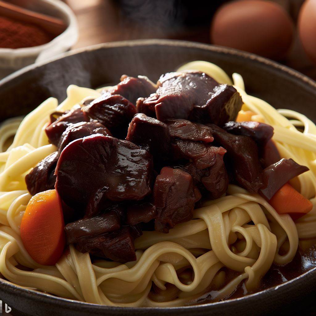 OilFree Beef Bourguignon with Egg Noodles