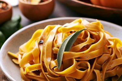 Oil-Free Fettuccine with Butternut Squash and Sage