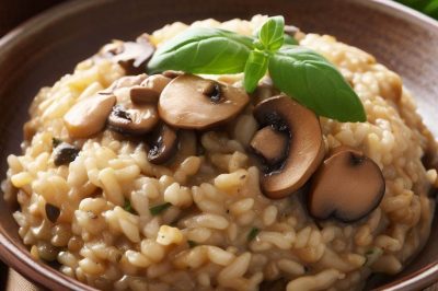 Oil-Free Mushroom Risotto