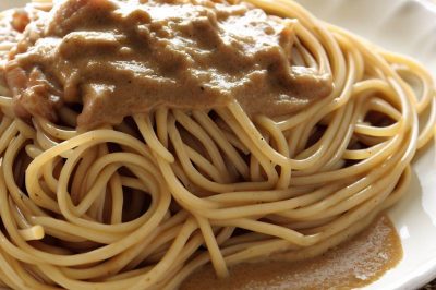Oil-Free Spaghetti with Anchovy Sauce