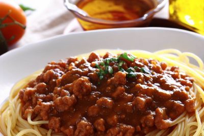 Oil-Free Spaghetti with Meat Sauce