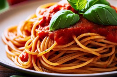 Oil-Free Spaghetti with Tomato and Basil Sauce
