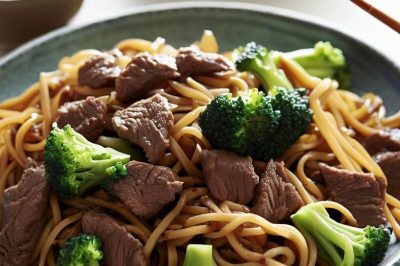 One-Serving Beef and Broccoli Stir Fry Noodles