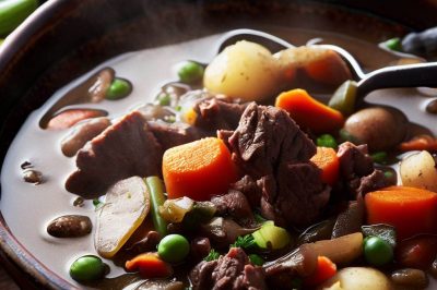 One-Serving Beef and Vegetable Soup