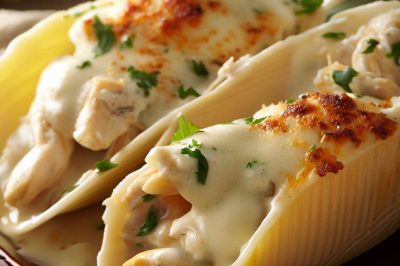 One Serving Chicken Alfredo Stuffed Shells