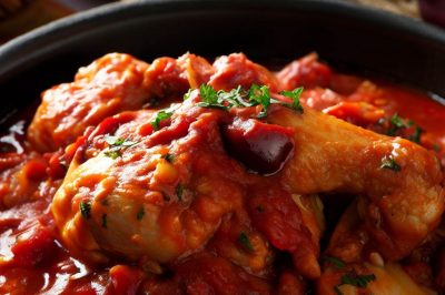One-Serving Chicken Cacciatore