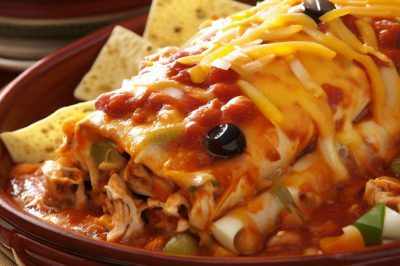 One-Serving Chicken Enchiladas