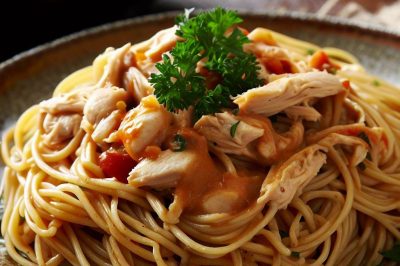 One-Serving Chicken Spaghetti