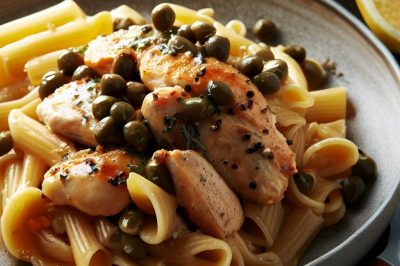 One-Serving Chicken and Caper Pasta