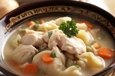 One-Serving Chicken and Dumpling Soup